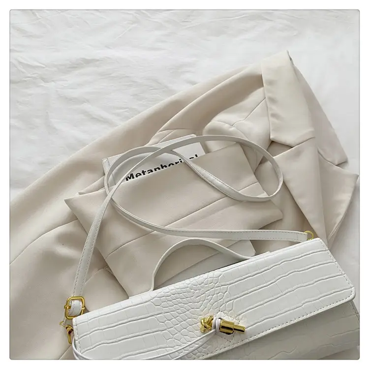 Black Diagonal Lock Shoulder Bag for Women — feature 31