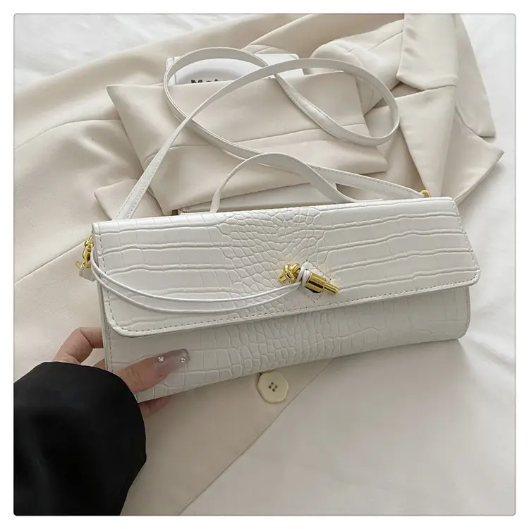 Black Diagonal Lock Shoulder Bag for Women — feature 34