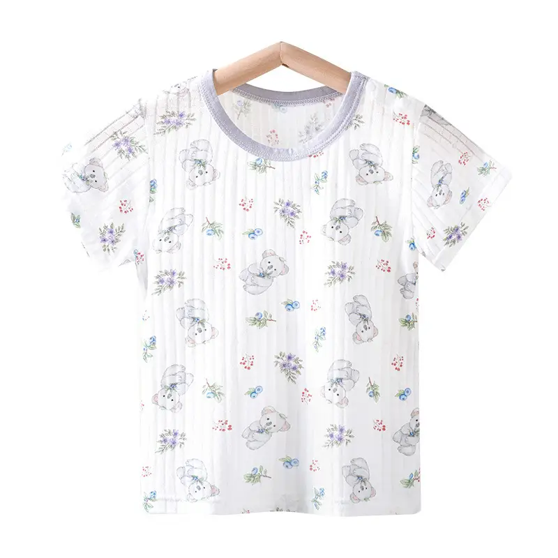 Children's Bamboo Fiber Floral T-Shirt 80-110 - Image 9