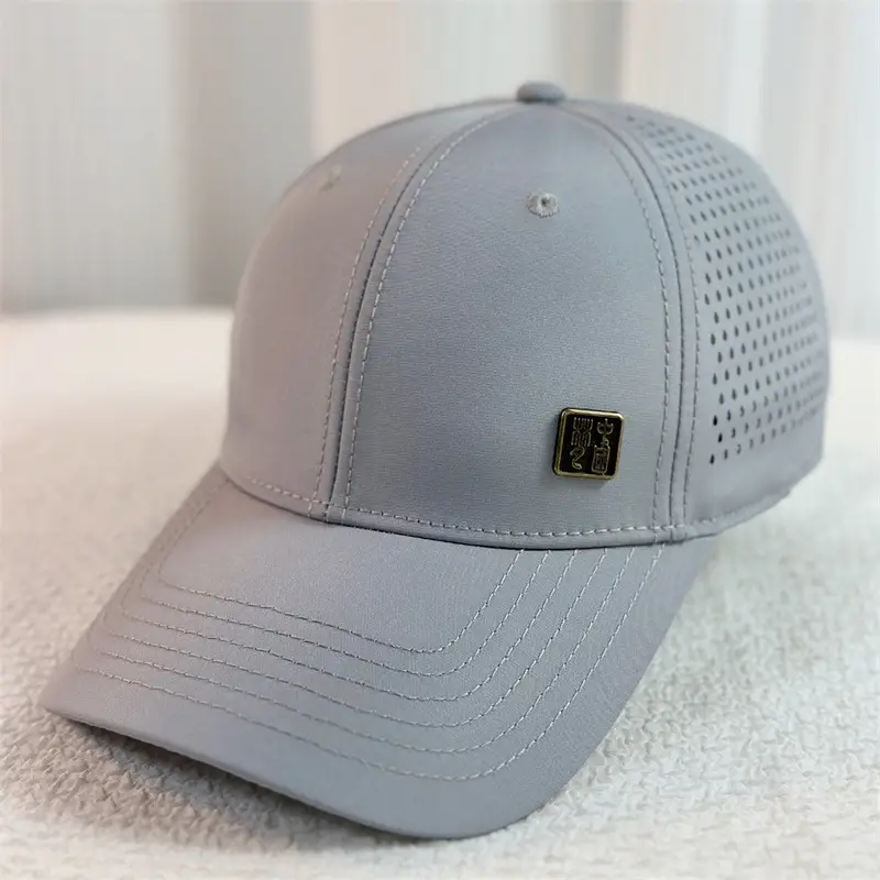 Men's Grey Mesh Baseball Cap with Logo - Image 5
