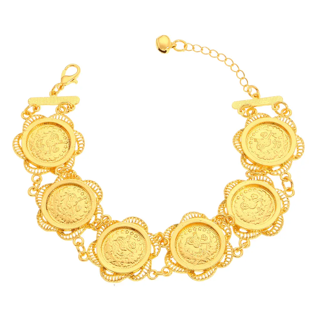 Desert Stars. Cross-Border Retro Gold Metal Multi-Layer Necklace Bracelet Set Ethnic Style Heavy Industry Celebration Jewelry