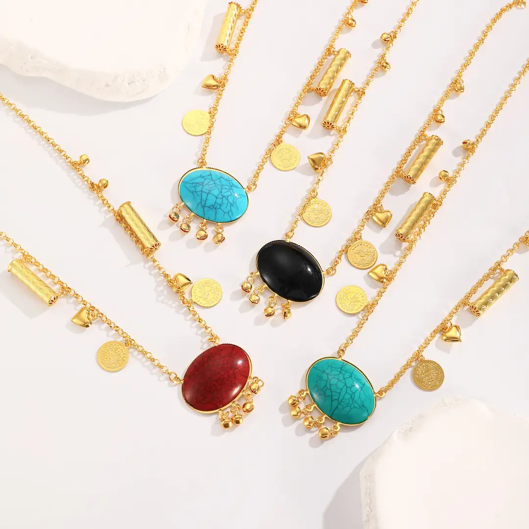 Desert Stars. Cross-Border Retro Gold Metal Multi-Layer Necklace Bracelet Set Ethnic Style Heavy Industry Celebration Jewelry — feature 12