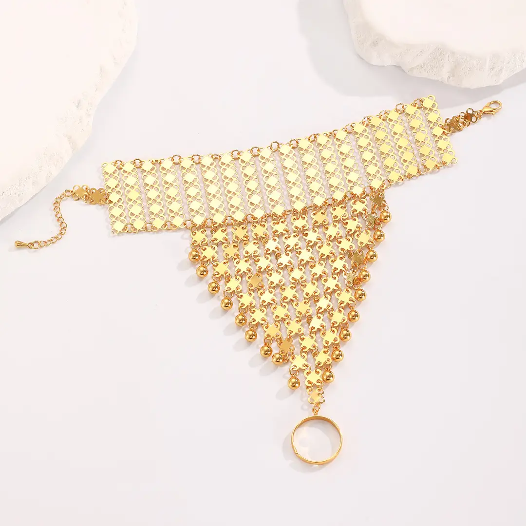 Desert Stars. Cross-Border Retro Gold Metal Multi-Layer Necklace Bracelet Set Ethnic Style Heavy Industry Celebration Jewelry — feature 16