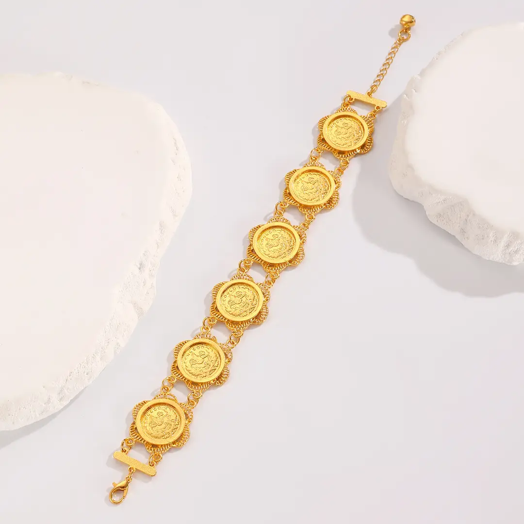 Desert Stars. Cross-Border Retro Gold Metal Multi-Layer Necklace Bracelet Set Ethnic Style Heavy Industry Celebration Jewelry — feature 17