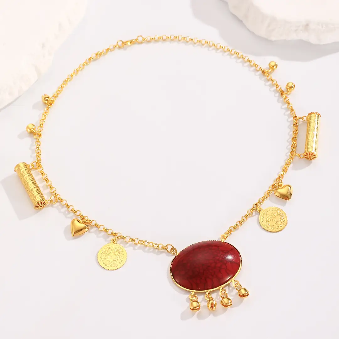 Desert Stars. Cross-Border Retro Gold Metal Multi-Layer Necklace Bracelet Set Ethnic Style Heavy Industry Celebration Jewelry — feature 21