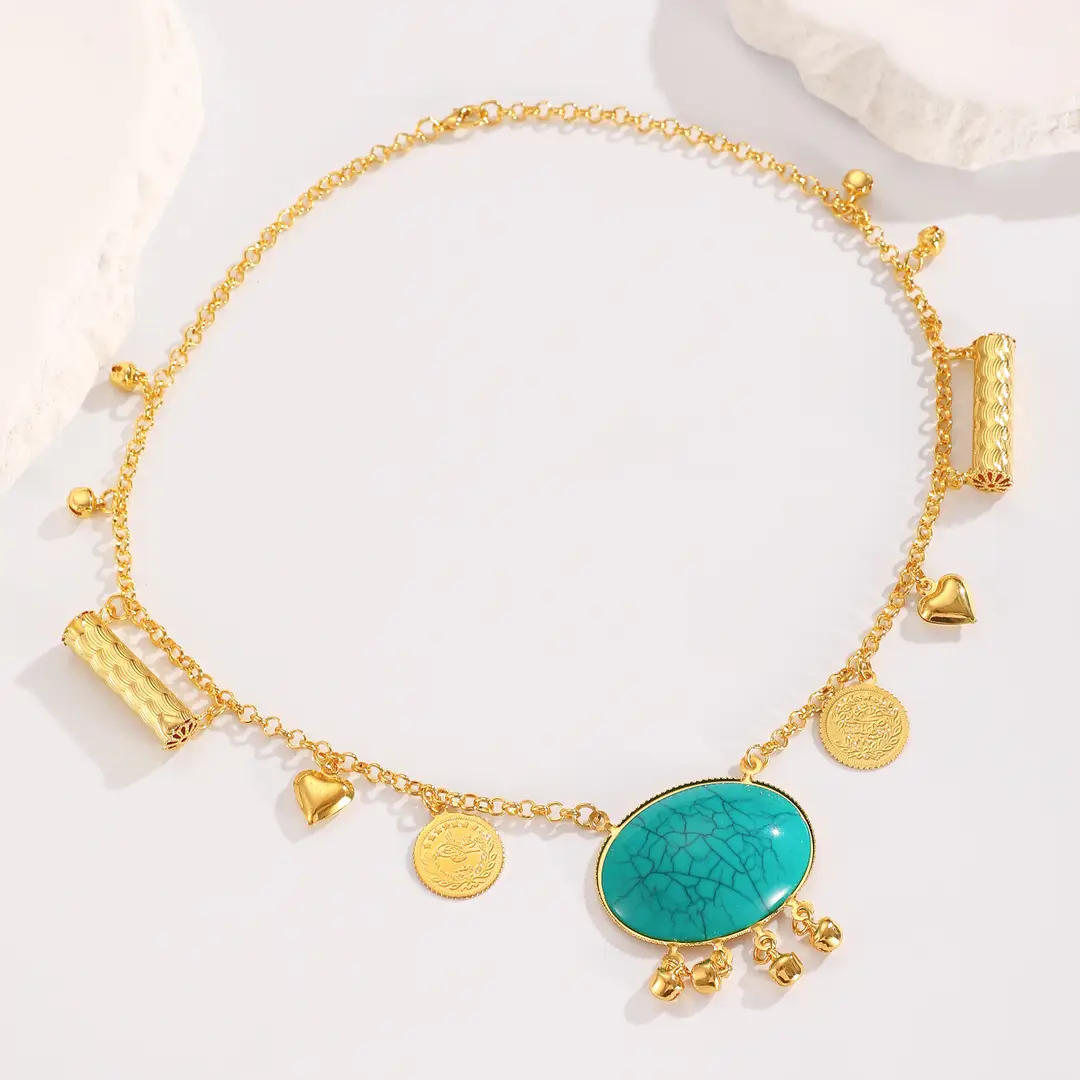 Desert Stars. Cross-Border Retro Gold Metal Multi-Layer Necklace Bracelet Set Ethnic Style Heavy Industry Celebration Jewelry — feature 22