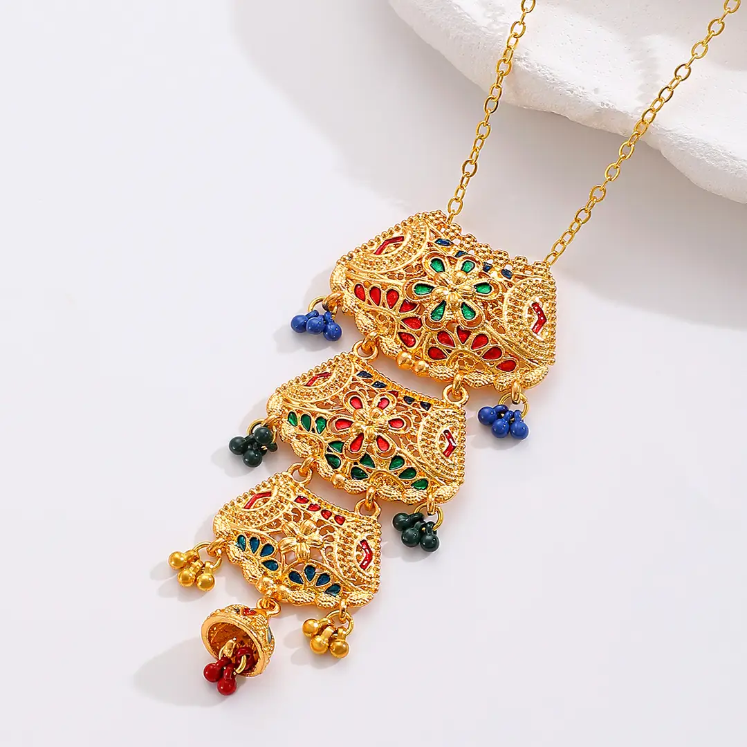 Desert Stars. Cross-Border Retro Gold Metal Multi-Layer Necklace Bracelet Set Ethnic Style Heavy Industry Celebration Jewelry — feature 26