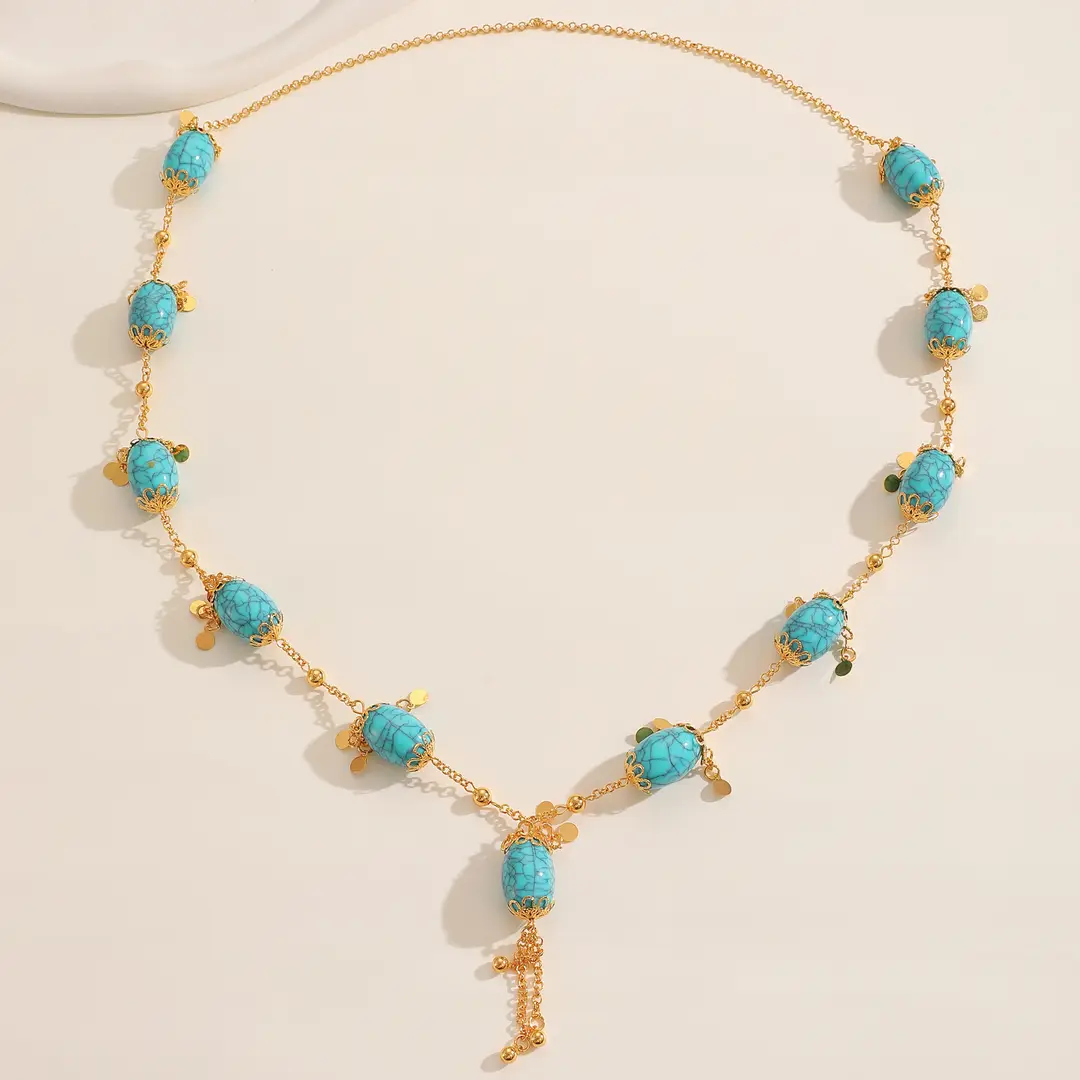 Desert Stars. Cross-Border Retro Gold Metal Multi-Layer Necklace Bracelet Set Ethnic Style Heavy Industry Celebration Jewelry — feature 31