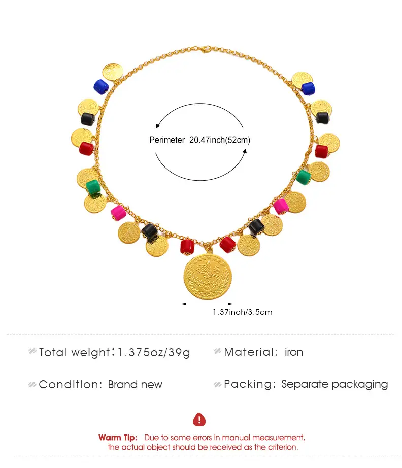 Desert Stars. Cross-Border Retro Gold Metal Multi-Layer Necklace Bracelet Set Ethnic Style Heavy Industry Celebration Jewelry — feature 7