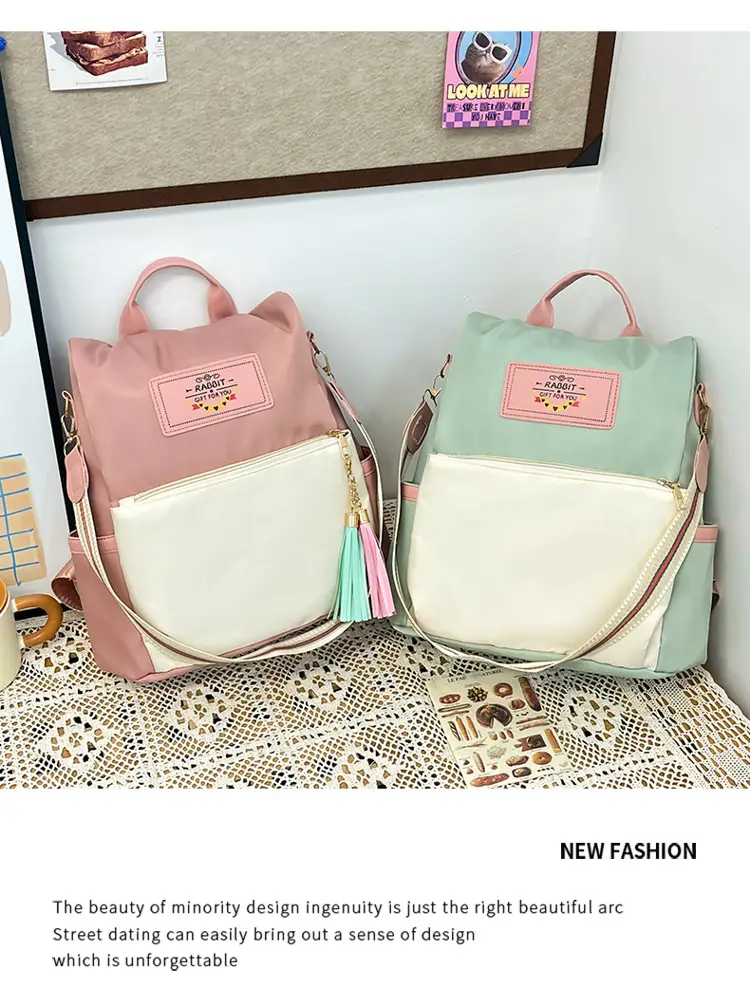 Girls Fashionable Multi-Purpose Shoulder Backpack with Tassel — feature 25