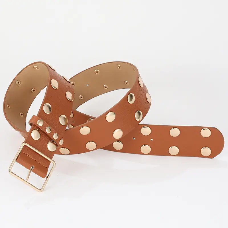 Green Korean Style Women's Belt with Square Buckle - Image 12