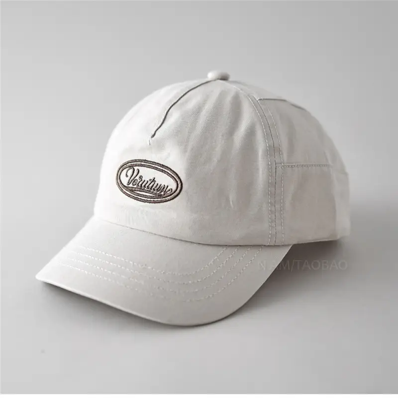 Gray Letter Embroidered Baseball Cap for Men Women