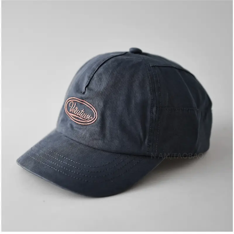 Gray Letter Embroidered Baseball Cap for Men Women