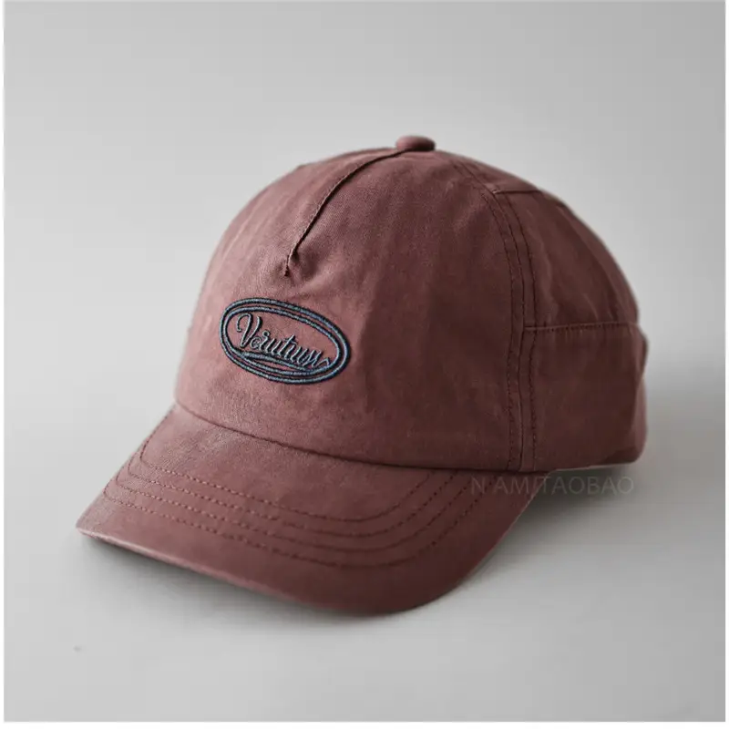 Gray Letter Embroidered Baseball Cap for Men Women