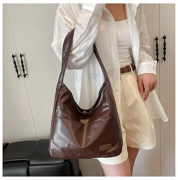 Women Retro Brown PU Shoulder Bag 2025 — feature 25