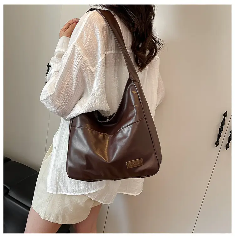 Women Retro Brown PU Shoulder Bag 2025 — feature 27