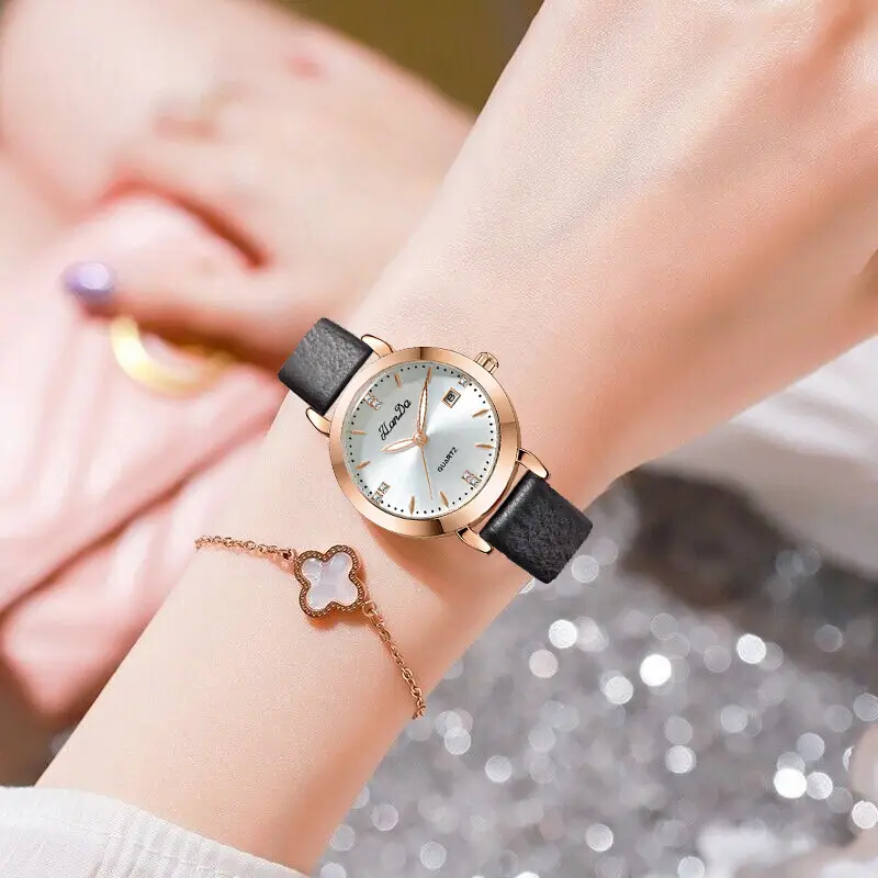 Jinlangda Women's Quartz Watch with Calendar & Luminous Design