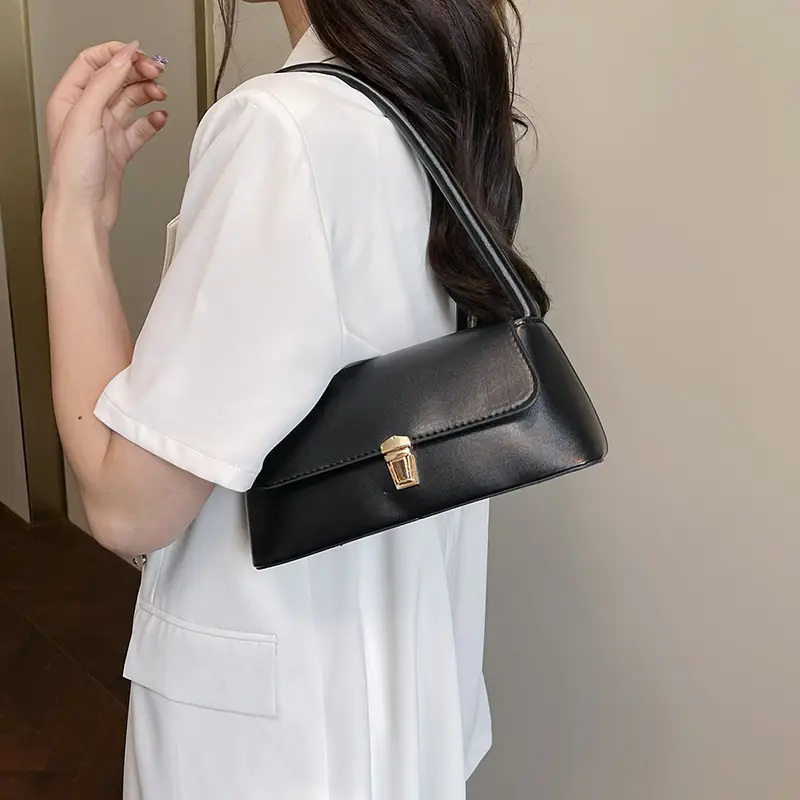 Retro Maroon Handheld Shoulder Bag 2025 Spring - Image 6