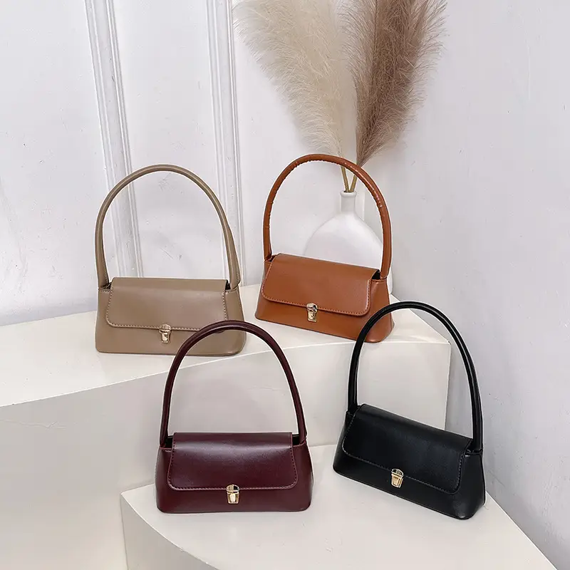 Retro Maroon Handheld Shoulder Bag 2025 Spring - Image 8