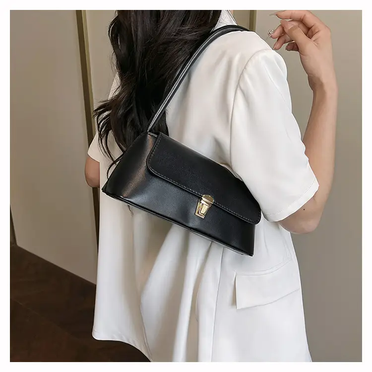 Retro Maroon Handheld Shoulder Bag 2025 Spring — feature 16