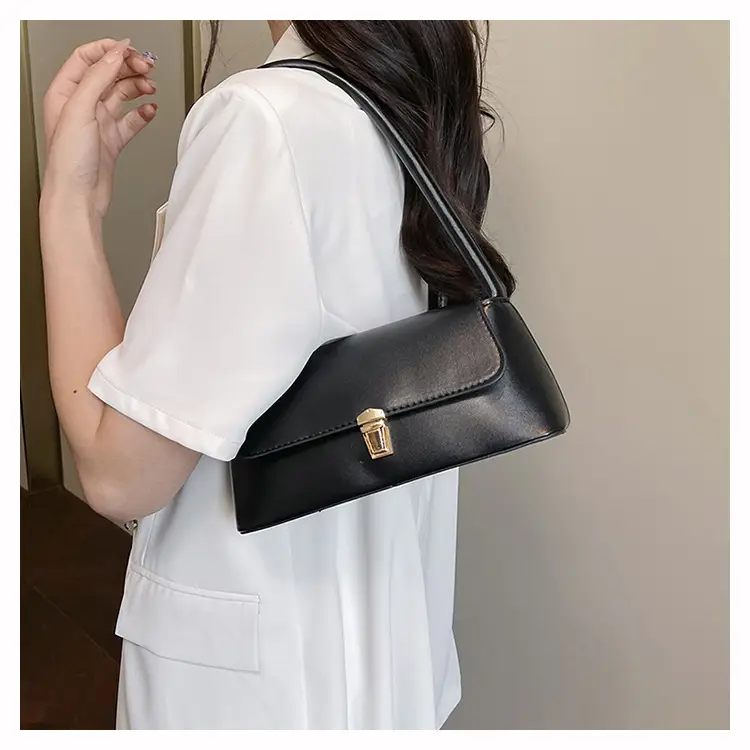 Retro Maroon Handheld Shoulder Bag 2025 Spring — feature 17