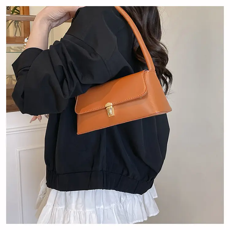Retro Maroon Handheld Shoulder Bag 2025 Spring — feature 22