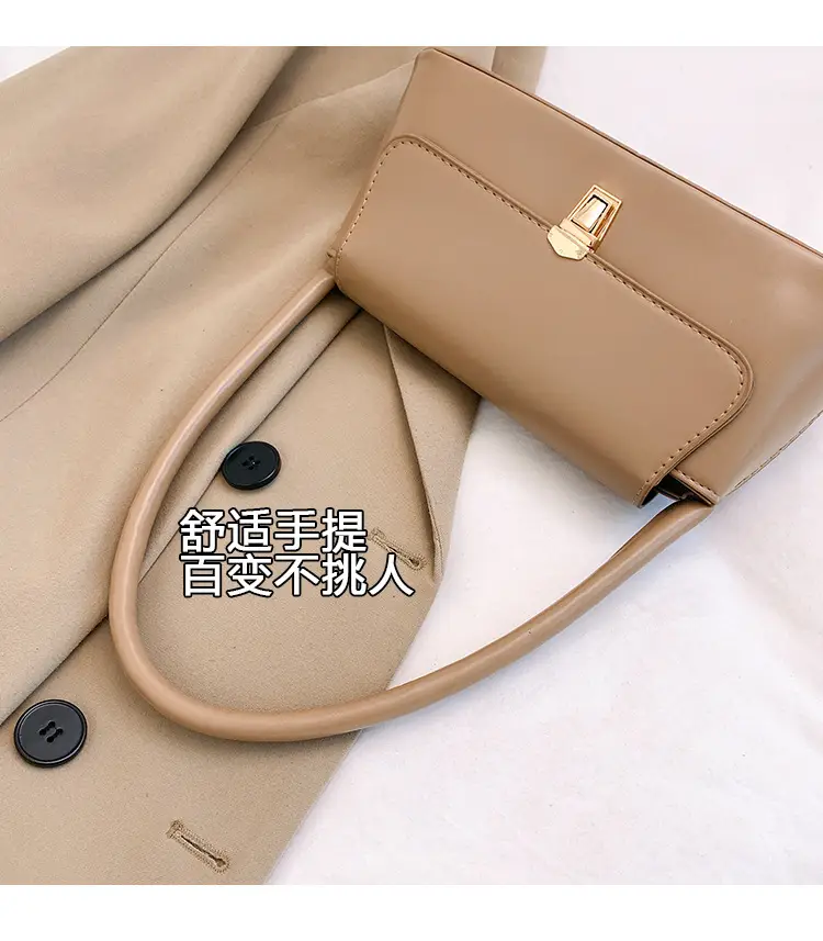Retro Maroon Handheld Shoulder Bag 2025 Spring — feature 6