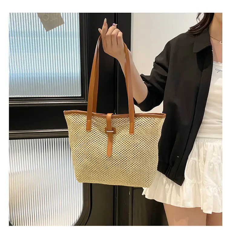 Korean Style Woven Tote Bag 2025 Summer — feature 14