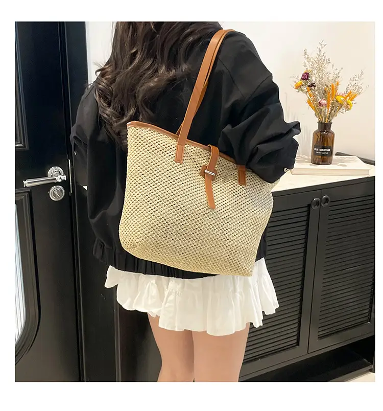 Korean Style Woven Tote Bag 2025 Summer — feature 16