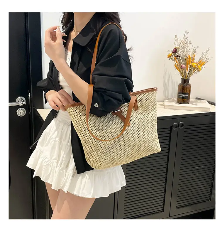 Korean Style Woven Tote Bag 2025 Summer — feature 18