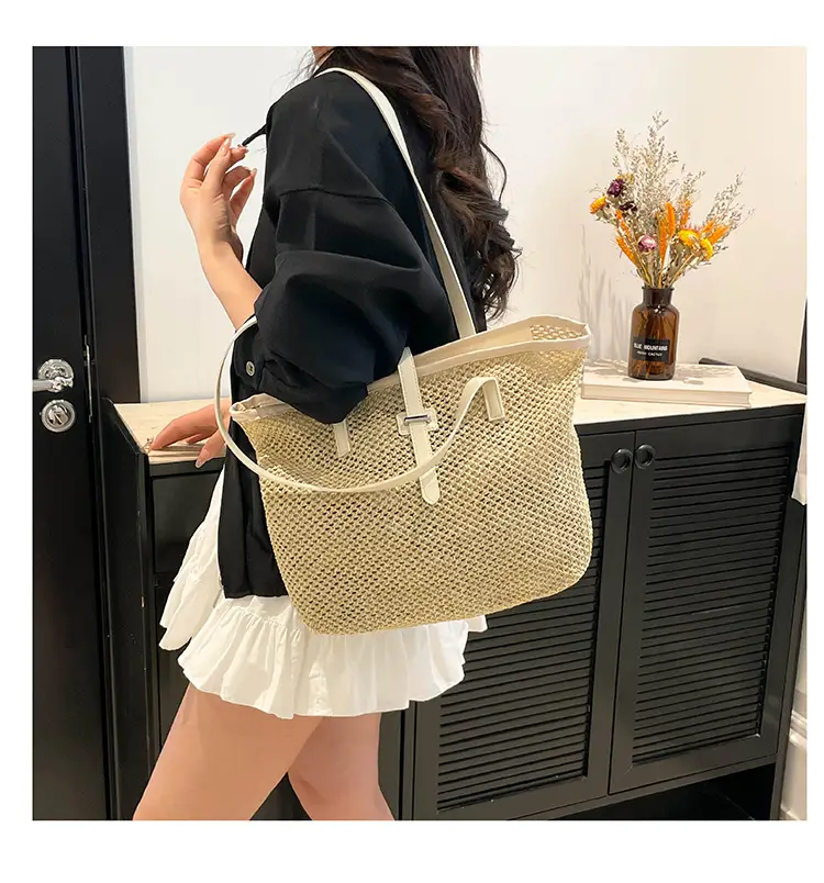 Korean Style Woven Tote Bag 2025 Summer — feature 28