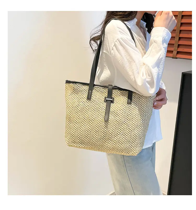 Korean Style Woven Tote Bag 2025 Summer — feature 30