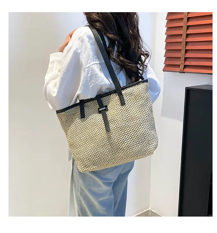 Korean Style Woven Tote Bag 2025 Summer — feature 33