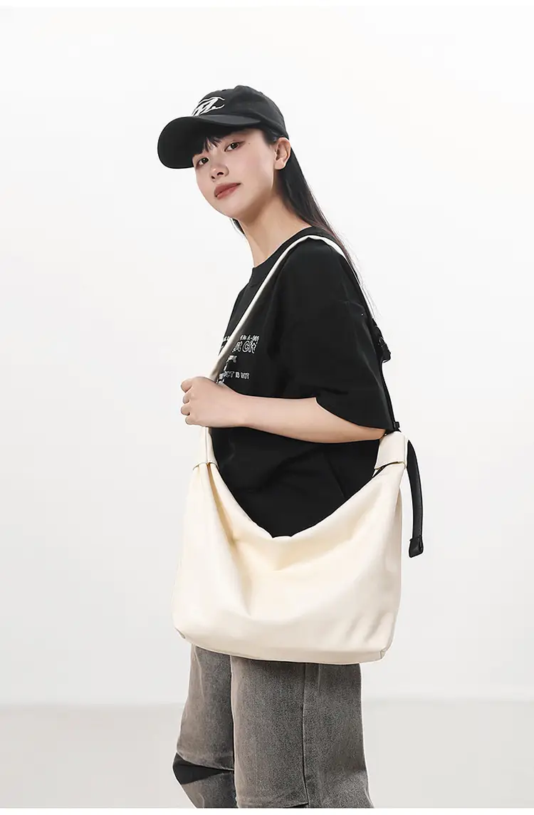 Women Large Capacity Crossbody Tote Bag Cream — feature 12