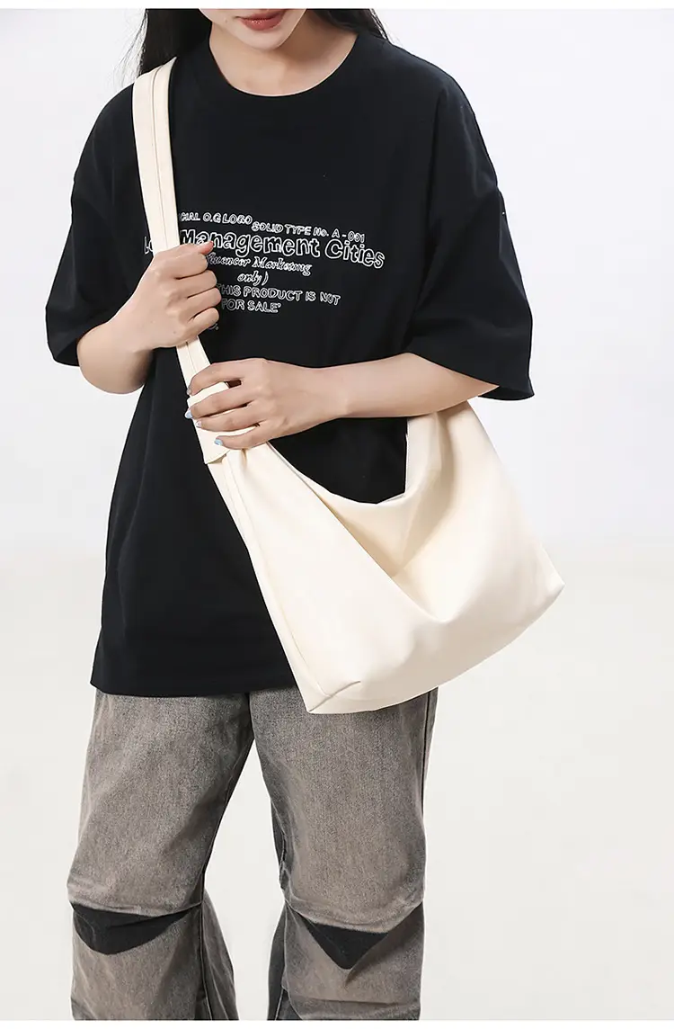 Women Large Capacity Crossbody Tote Bag Cream — feature 14