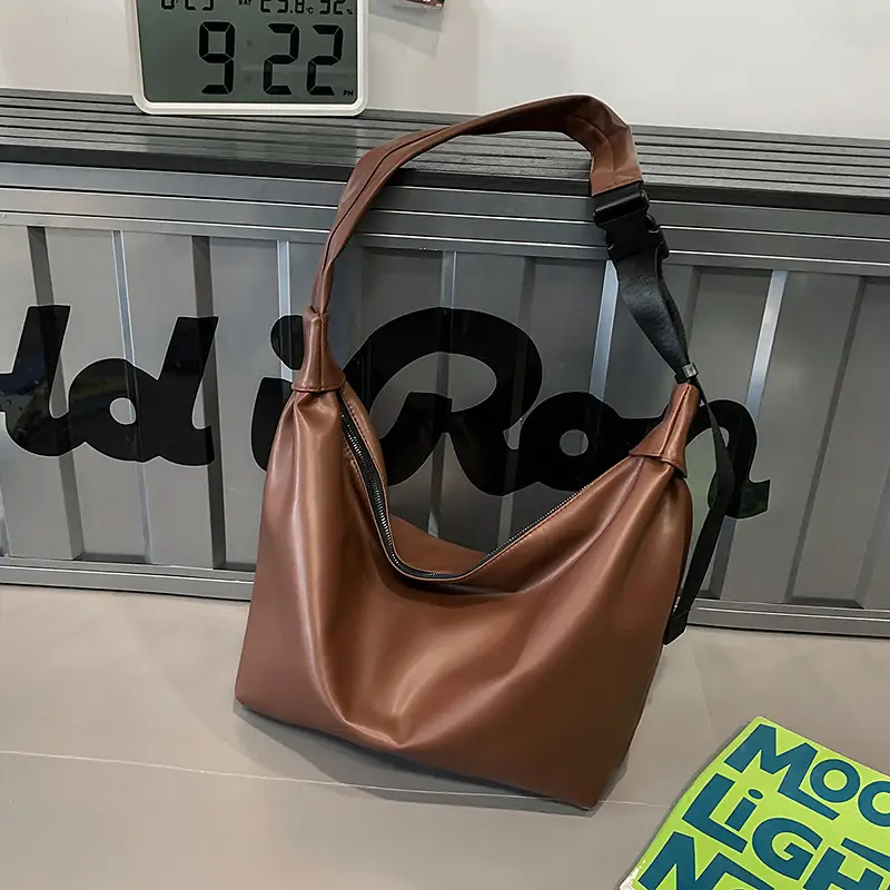 Women Large Capacity Crossbody Tote Bag Cream - Image 3