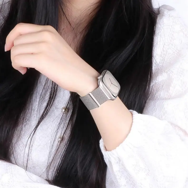 Suitable for Applewatch10 Apple Milan I8 Watch Chain S9 Stainless Steel S8 Metal Wristband 7Se Magnetic Suction 3 — feature 8