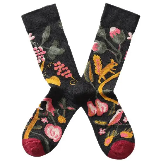 Autumn College Style Trendy Socks, Retro Oil Painting Socks for Women, Creative Colorful Korean Style Personality Mid-Tube Socks for Men, Zhuji Socks