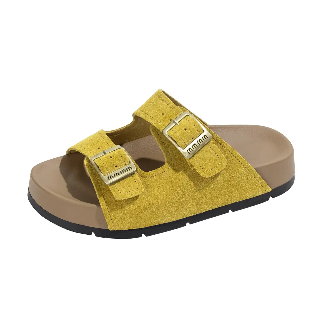 Thick-Soled Birkenstock Slippers for Women's Spring Outer Wear 2025 New Fairy Forest Retro Soft-Soled Comfortable Flats Sandals - Image 8