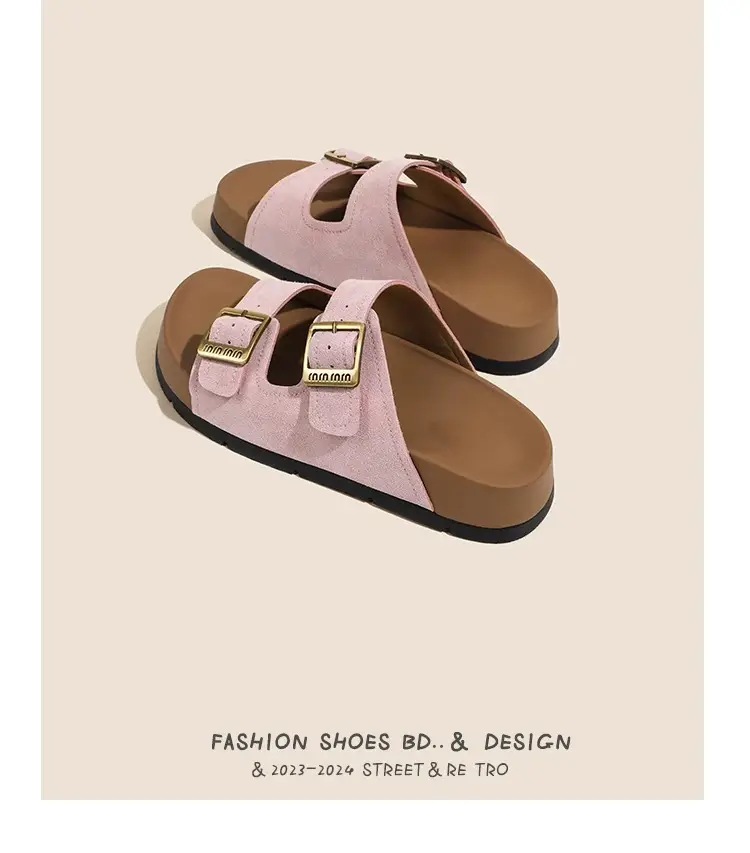 Women's Yellow Buckle Slippers Summer Casual Sandals — feature 21