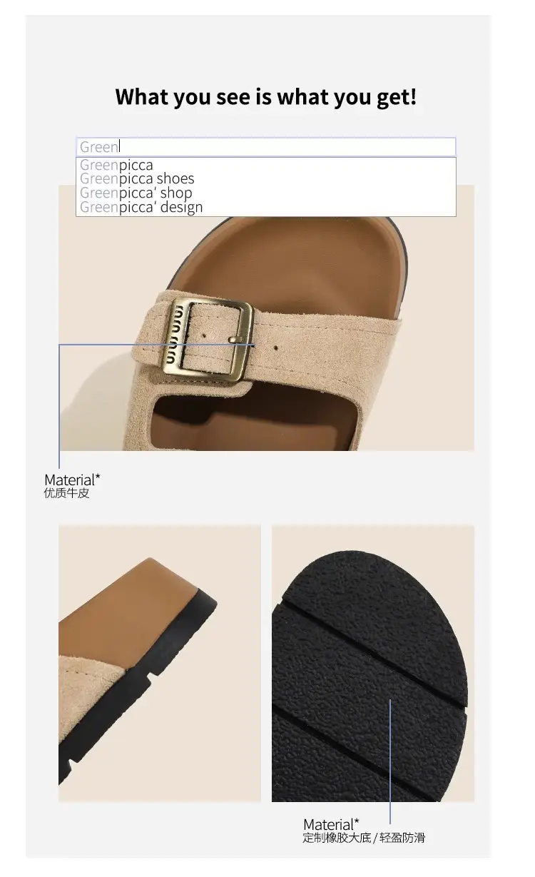 Women's Yellow Buckle Slippers Summer Casual Sandals — feature 5