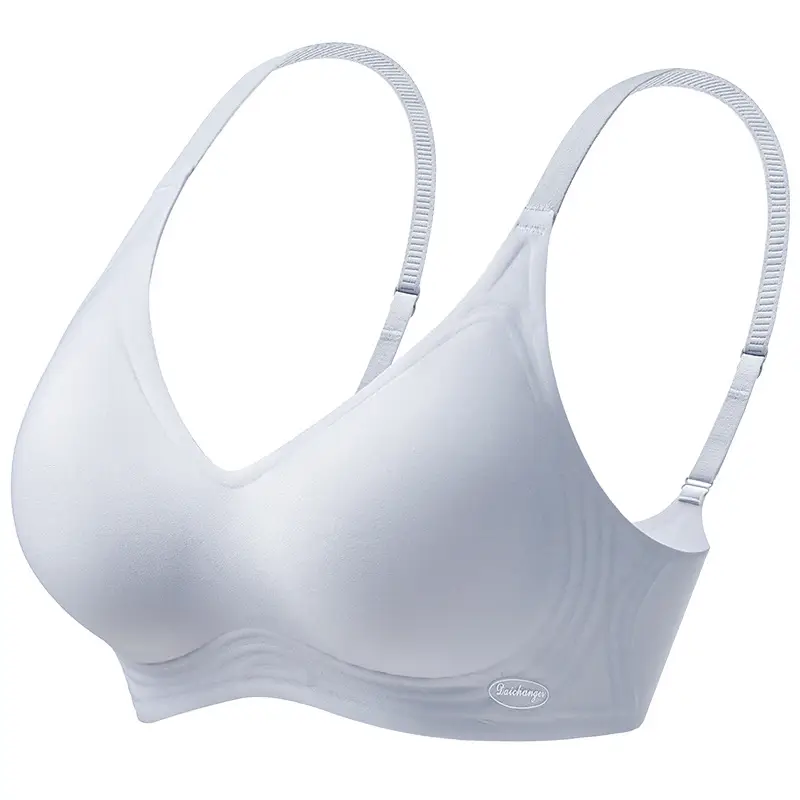 Seamless Nude Bra for Women with Soft Support, Jelly Strips for Side Breast Collection, Anti-Sagging, Wireless, Ultra-Soft Fixed Cup Bra