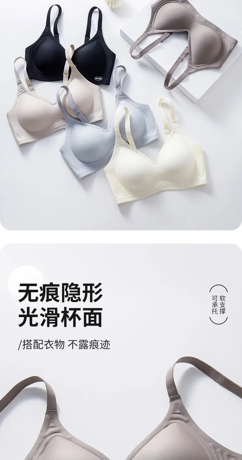 Seamless Nude Bra for Women with Soft Support, Jelly Strips for Side Breast Collection, Anti-Sagging, Wireless, Ultra-Soft Fixed Cup Bra — feature 11