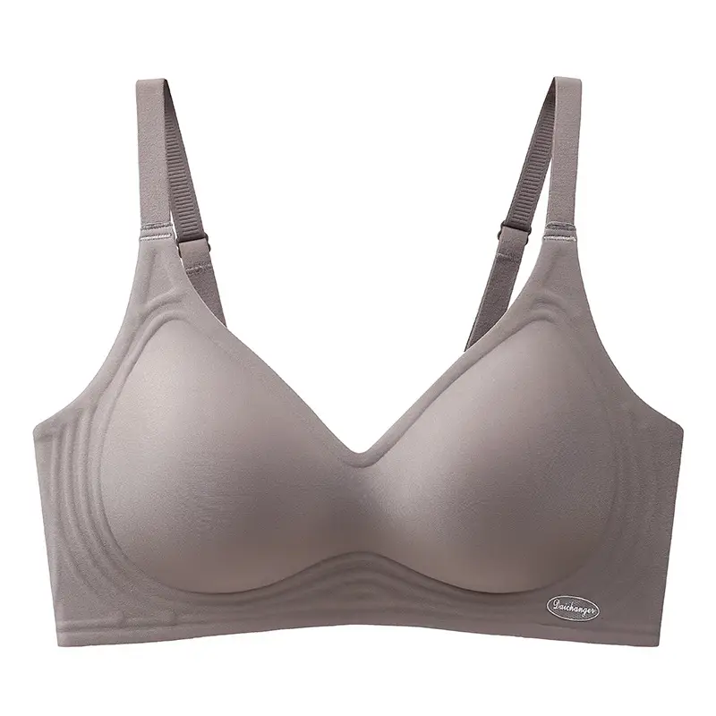 Seamless Nude Bra for Women with Soft Support, Jelly Strips for Side Breast Collection, Anti-Sagging, Wireless, Ultra-Soft Fixed Cup Bra