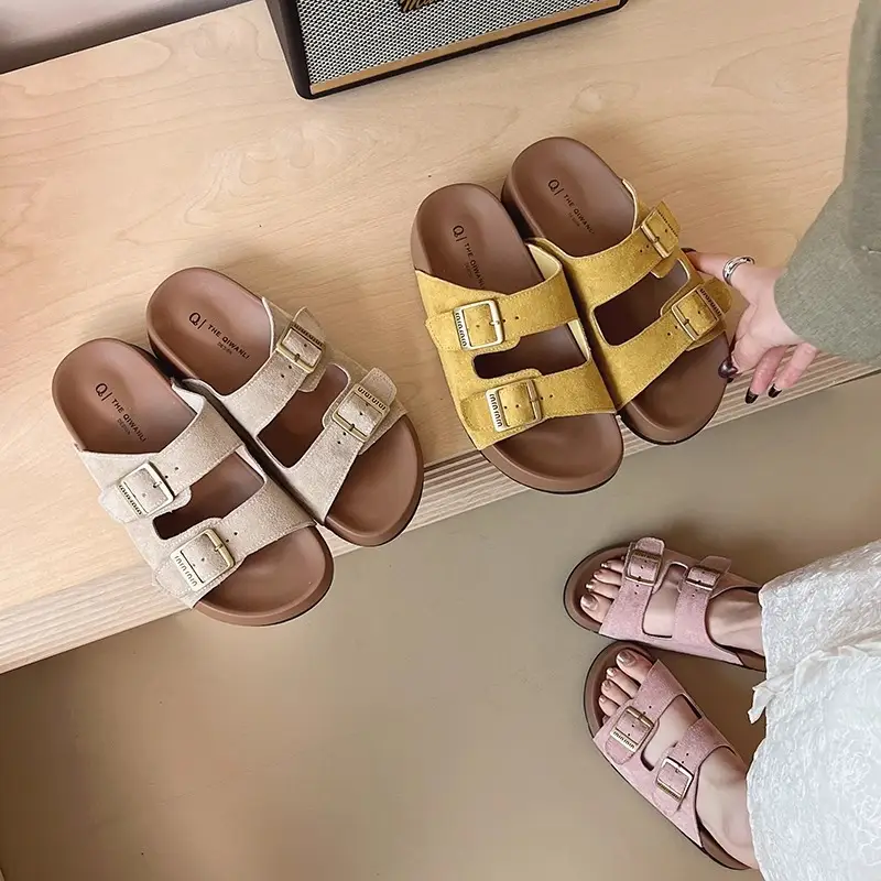 Women's Brown Leather Birkenstock Sandals Summer 2025 - Image 8