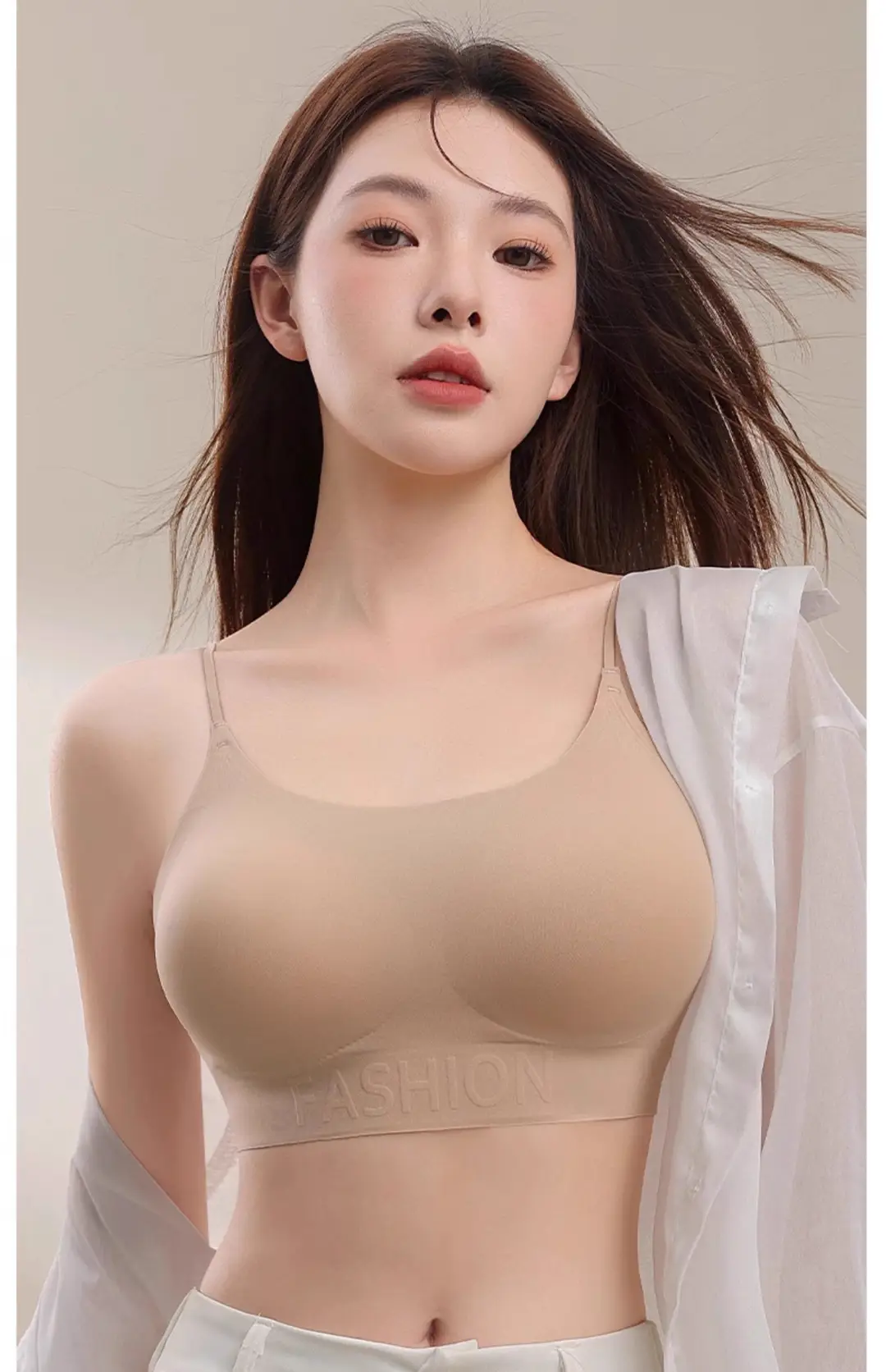 Seamless Foundation Bra with Large U-Shaped Back, Invisible Integrated Nude Skin-Colored Beauty Back Bra — feature 32