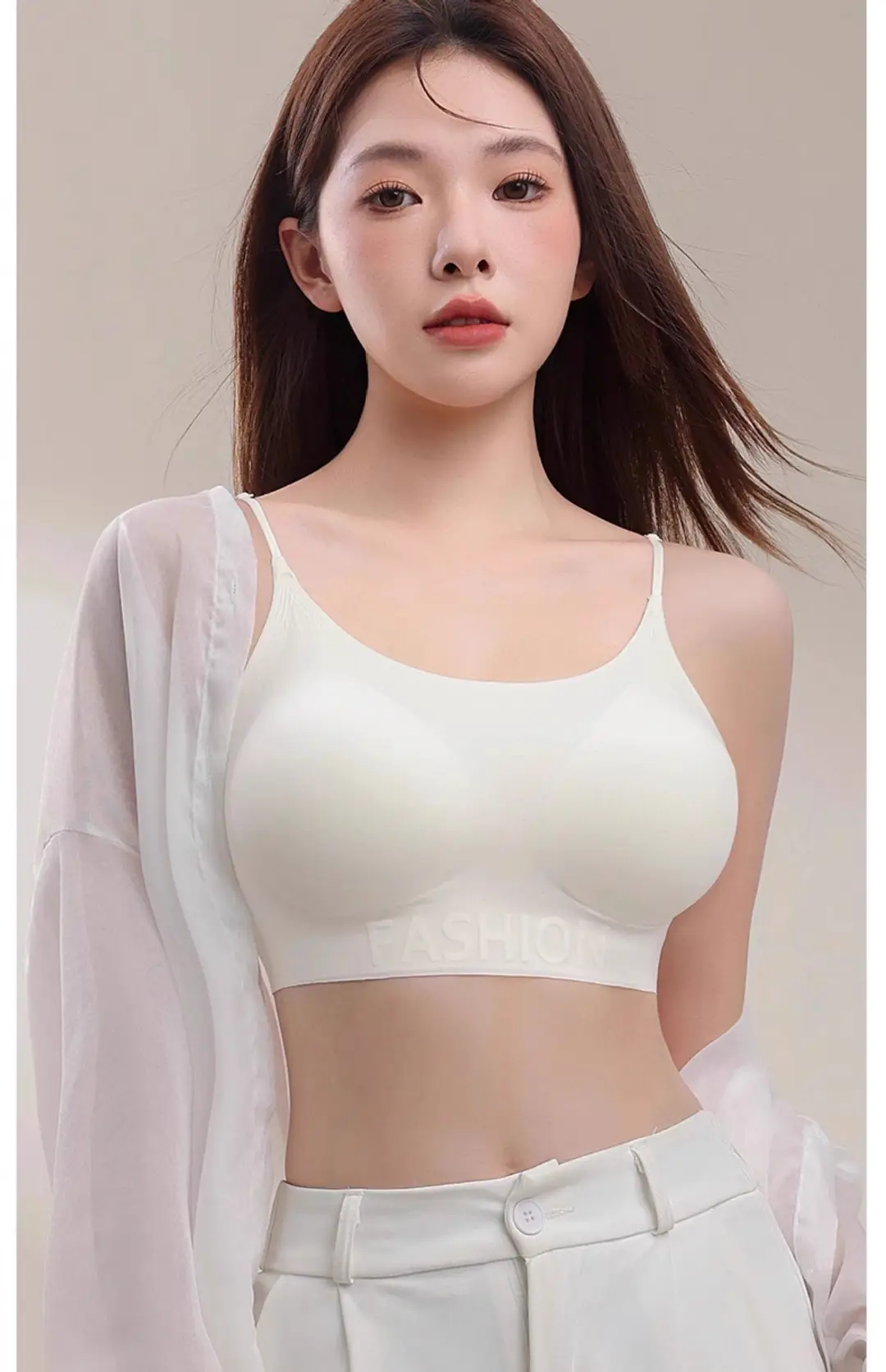 Seamless Foundation Bra with Large U-Shaped Back, Invisible Integrated Nude Skin-Colored Beauty Back Bra — feature 36