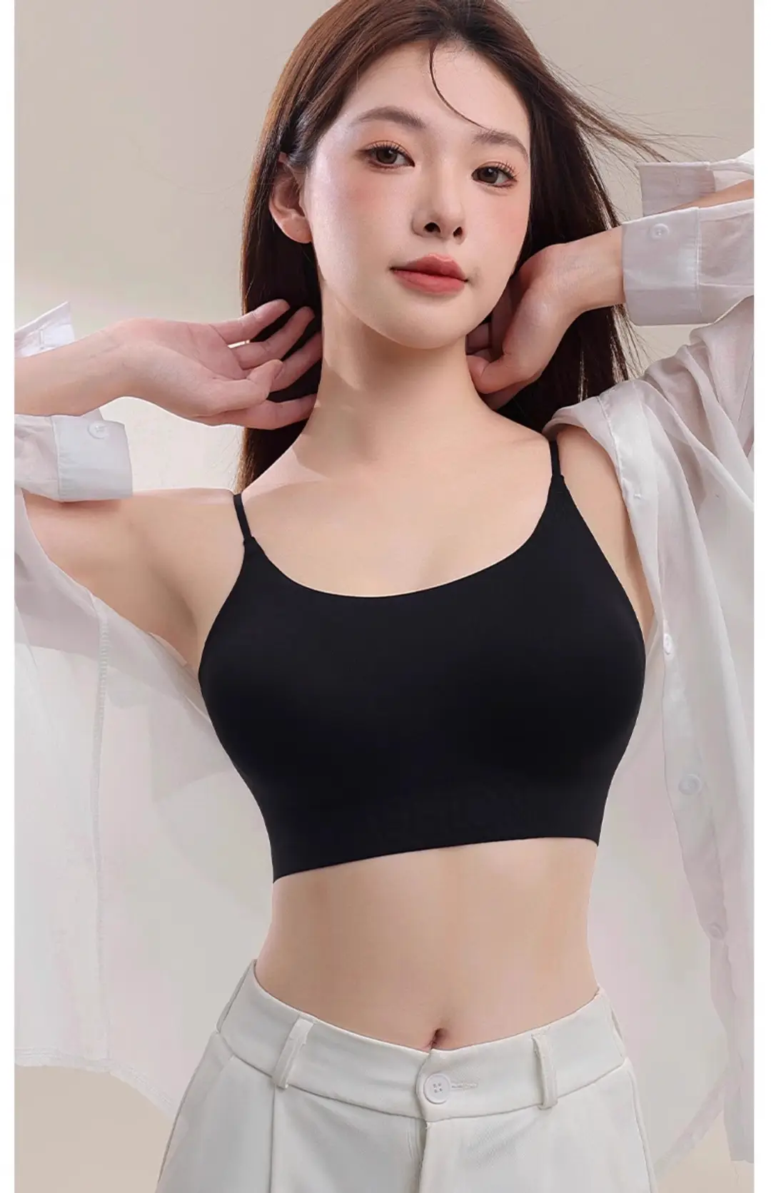 Seamless Foundation Bra with Large U-Shaped Back, Invisible Integrated Nude Skin-Colored Beauty Back Bra — feature 38