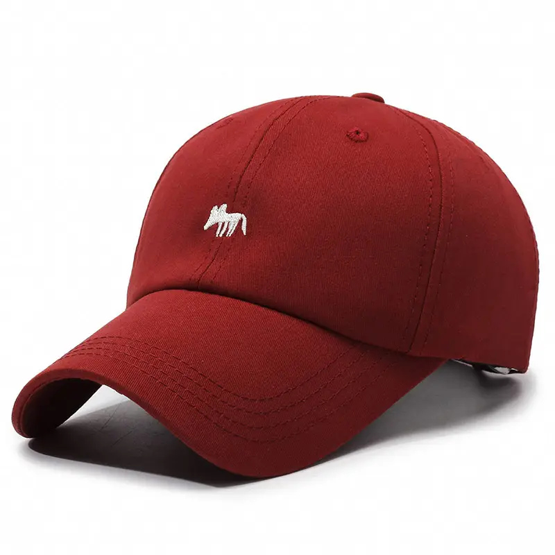 Women's Beige Duckbill Cap with Fox Embroidery - Image 4