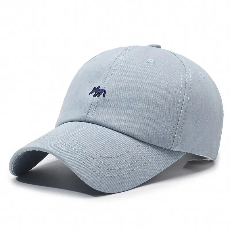 Women's Beige Duckbill Cap with Fox Embroidery - Image 7